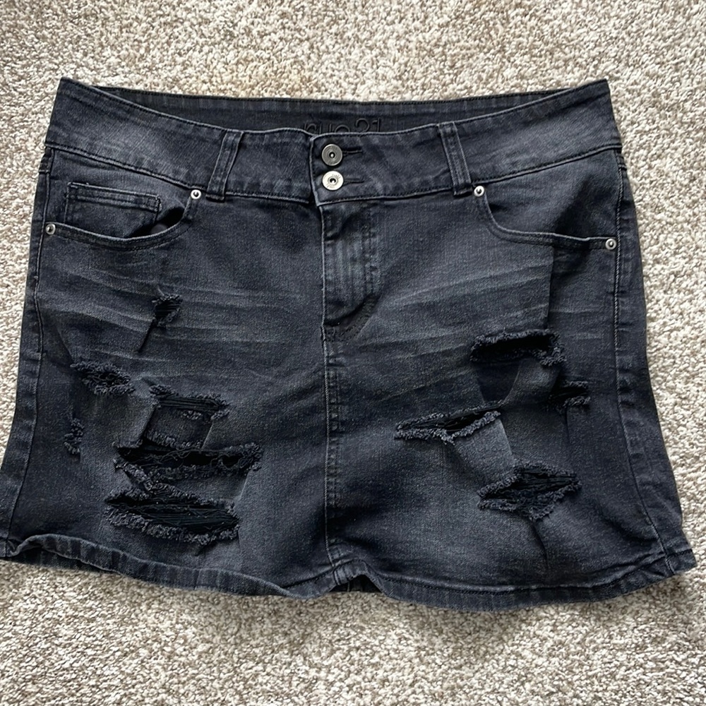 Jean mini skirt